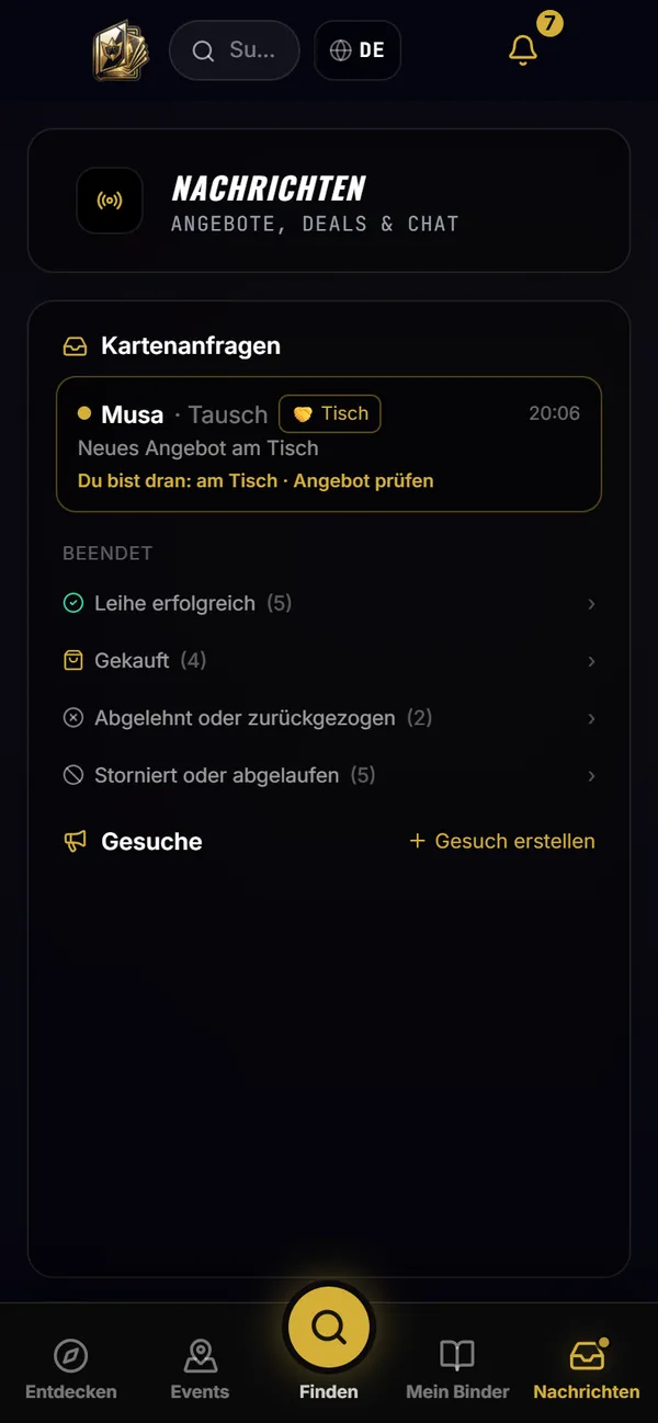 Postfach mit einem neuen Angebot am Tisch